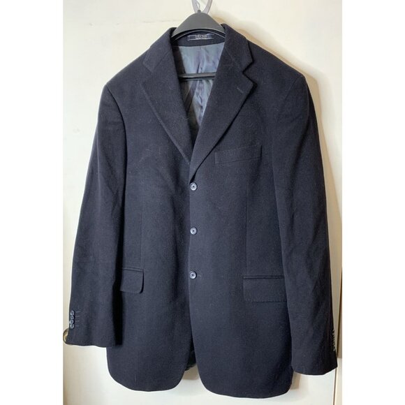 Arnold Brant Harry Rosen 41 L-T Pure Cashmere Blue Black Blazer Sport Coat READ! - Picture 13 of 13